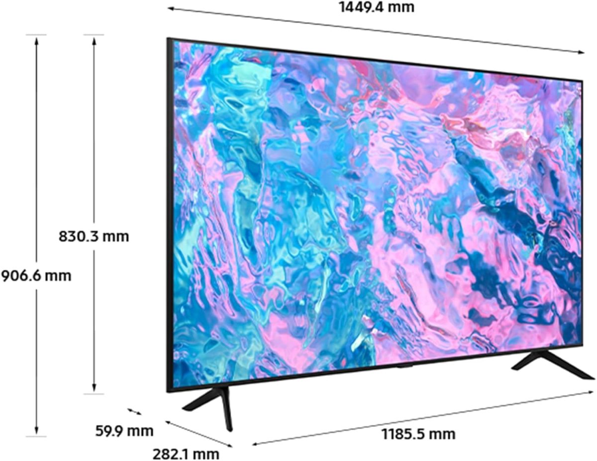 ⁦سامسونج تلفزيون ذكي CU7100 UHD HDR 65 بوصة (2023) - معالج كريستال 4 كيه، صوت تكيفي، بوركولور، موزع تلفزيون العاب مدمج، بث التلفزيون الذكي وتطبيقات مكالمات الفيديو ومحسن تباين الصور⁩ - الصورة ⁦8⁩