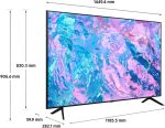 ⁦سامسونج تلفزيون ذكي CU7100 UHD HDR 65 بوصة (2023) - معالج كريستال 4 كيه، صوت تكيفي، بوركولور، موزع تلفزيون العاب مدمج، بث التلفزيون الذكي وتطبيقات مكالمات الفيديو ومحسن تباين الصور⁩ - الصورة ⁦8⁩