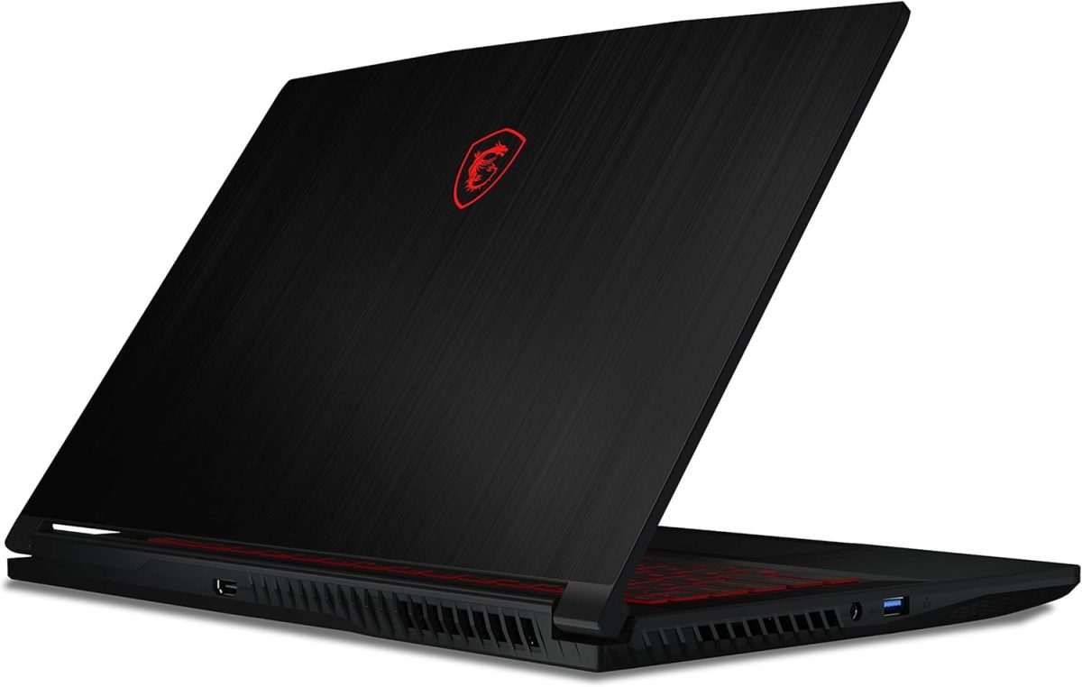 ⁦MSI لابتوب العاب GF63 رفيع 10SC-059UK FHD 60Hz 45% NTSC IPS-Level 15.6 انش (انتل i5-10300H، انفيديا جيفورس GTX1650 4GB، ذاكرة مستديمة 256GB PCIe جيل 3×4 SSD، 8GB RAM، واي فاي 6، 51 Whr) اسود⁩ - الصورة ⁦8⁩