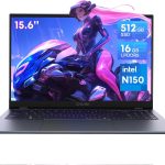 تشو وي لابتوب جيمي بوك بلس 15.6 انش، 16GB LPDDR5 512GB SSD، انتل N150 (حتى 3.6GHz، TDP 15W)، ويندوز 11، SSD 2TB، IPS FHD 2K، HDMI، واي فاي 6، بلوتوث 5.2، USB 3.0، كاميرا ويب