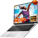 لابتوب كومنوسال N4000 بشاشة 15.6 انش للطلاب مع ذاكرة RAM 8GB وSSD 256GB ونت بوك خفيف ورفيع وواي فاي 5 وميني HDMI و180 زاوية فتح وبلوتوث 5.0 وUSB 3.0 للطلاب والاعمال