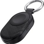 بي زوز شاحن ساعة ابل محمول، باور بانك صغير 2000 مللي امبير في الساعة، شحن لاسلكي سريع 5 واط لساعة ابل سلسلة 10 9 الترا 8 7 6 5 4 3 2 اس اي، شاحن اي ووتش للسفر مع سلسلة مفاتيح (نوع C + لايتنينج) (اسود)