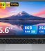 FUNYET Laptop 15.6 Inch 8GB RAM 256GB SSD N4000 Portable Processor IPS FHD 1920x1080 Notebook, 180° Opening Computer Shutdown, 5000mAh, WIFI, TF Card Slot, Win11pro