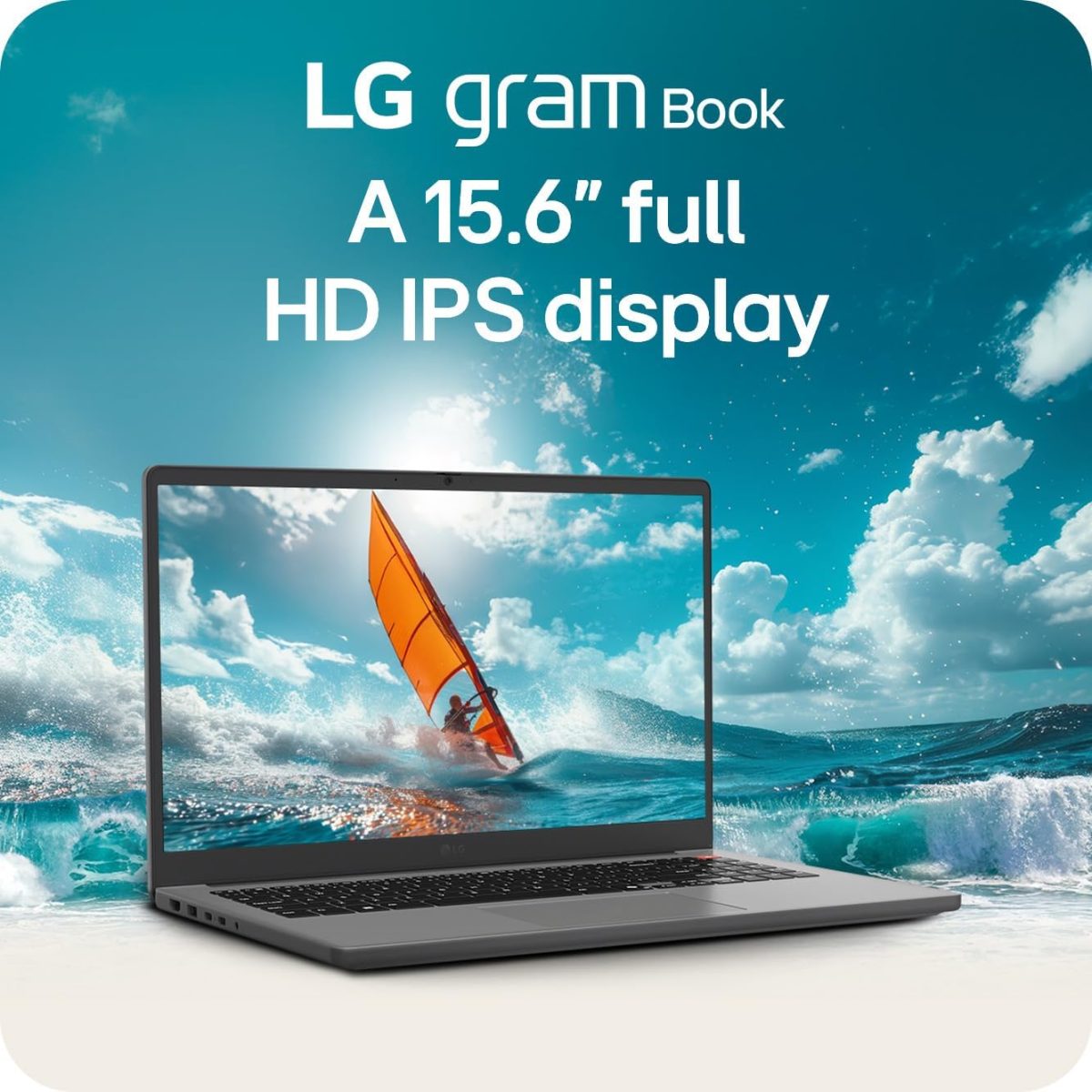 ⁦LG لابتوب جرام بوك خفيف الوزن 15 انش، معالج انتل كور i5-1334U، ويندوز 11 هوم، ذاكرة رام 8 جيجا، 256 جيجا اس اس دي - فضي تيتان⁩ - الصورة ⁦5⁩