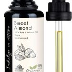 اروما تييرا زيت اللوز الحلو - عضوي نقي 100% ومعصور على البارد وغير مكرر - للبشرة والشعر والاظافر والجسم - 30 مل
