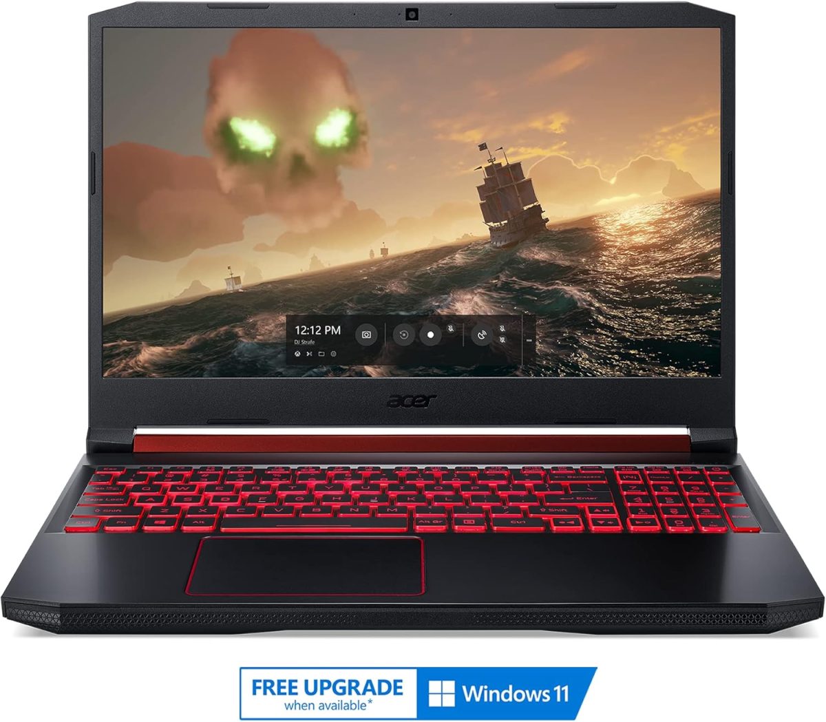 ⁦ايسر نيترو 5، انتل كور i5-9300H جيل 9، نفيديا جيفورس GTX 1650، IPS بدقة FHD 15.6 انش، DDR4 8GB، SSD بمنفذ ملحقات اضافية سريع وذاكرة مستديمة 256GB، Wi-Fi 6، كيبورد باضاءة خلفية، اليسكا، AN515-54-5812⁩ - الصورة ⁦2⁩