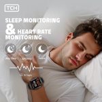 ⁦ساعات ذكية للرجال (رد/اجراء مكالمات) 2.1 الترا فيتنيس لاندرويد وايفون، متتبع لياقة بدنية مقاومة للماء مع ضغط الدم/الاجهاد/معدل ضربات القلب/النوم/اكثر من 100 وضع رياضي، ساعات للرجال⁩ - الصورة ⁦9⁩