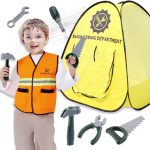 يلا بيبي زي تنكري هندسي للاطفال | خيمة عمال البناء | بدلة ذات طابع هندسي | مثالية للاطفال الصغار والاولاد والبنات في الاماكن المغلقة والمفتوحة (3-10 سنوات، 80-140 سم) (KN624)