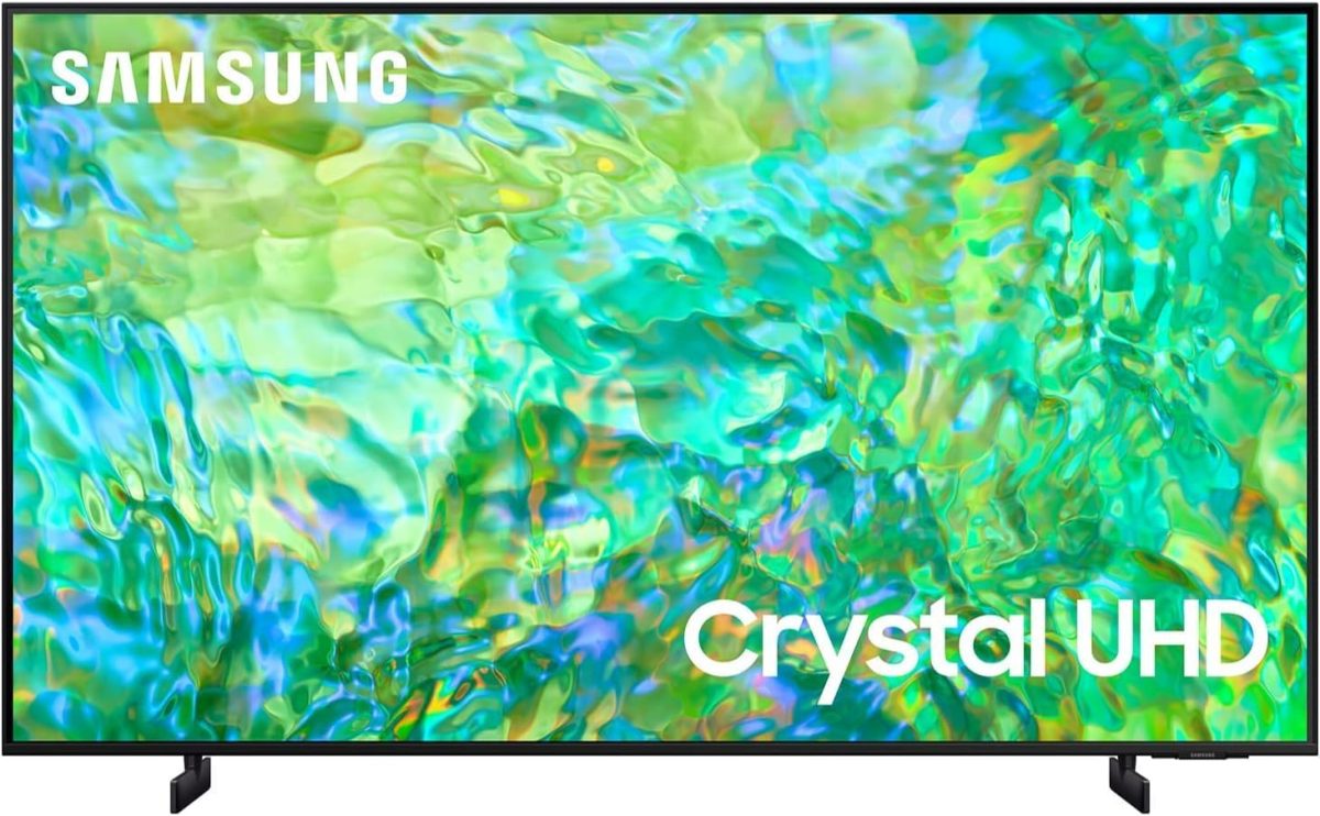 سامسونج 65 بوصة كلاس كريستال 4K UHD سلسلة AU8000 HDR، 3 منافذ HDMI، موشن اكسسيليراتور، تاب فيو، الكمبيوتر على التلفزيون، كيو سيمفوني، تلفزيون ذكي (2021) - اصدار عالمي