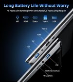 ⁦لابتوب ناكلود ويندوز 11، لابتوب 17.3 انش مع معالج كور i3، 4GB DDR3 128GB SSD، بطارية 60800mWh FHD، شاشة IPS نوع C، HDMI، واي فاي 5G، بلوتوث 4.2، كاميرا ويب، USB3.2⁩ - الصورة ⁦7⁩