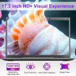 ⁦لابتوب 2025 17 17.3 انش HD+ للطلاب والاعمال، 16GB DDR5 RAM، 1TB SSD، انتل رباعي النواة N100 (يتفوق على i3-1115G4، حتى 3.4GHz)، كيبورد باضاءة خلفية، بصمة اصبع، نوع C، مايكروسوفت اوفيس، ويندوز 11 برو⁩ - الصورة ⁦2⁩