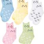 مايوا جوارب قطنية مبتكرة بدون خياطة للبنات والاطفال عبوة من 5 قطع