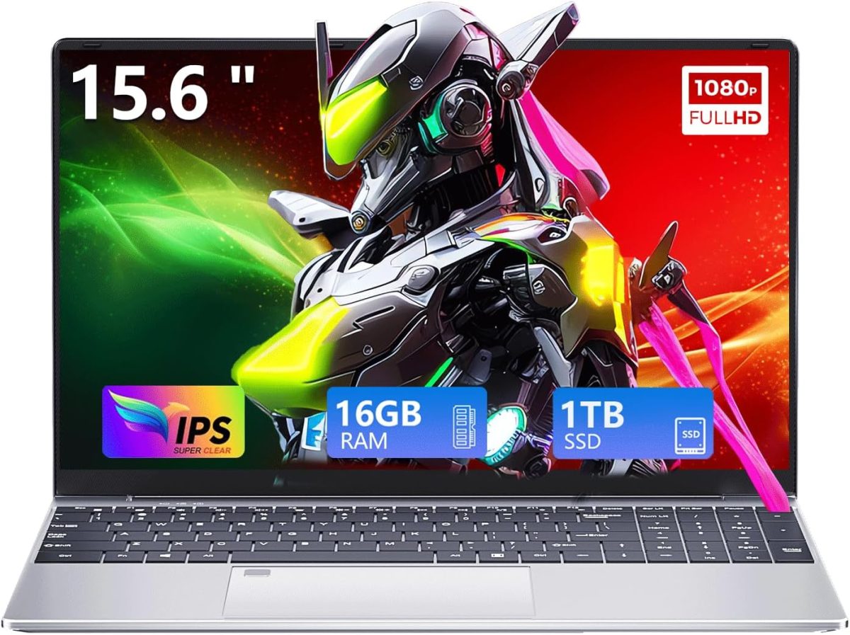 Gaming Laptop,15.6 Inch FHD IPS 1920x1080 ,Student Business Laptop 12th Gen N95 Processor(Up to 3.4GHz),16GB RAM 1TB SSD ,Supports 180 Angle Opening Backlit Keyboard Fingerprint Unlock Win 11 Pro