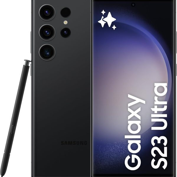 سامسونج جوال جالكسي اس 23 الترا 5G (شريحة اتصال و1 شريحة اتصال مادية) ذاكرة رام 8 جيجا، ذاكرة روم 256 جيجا، هاتف ذكي اسود فانتوم - اصدار عالمي