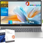 HP لابتوب 15.6 انش FHD للطلاب والاعمال، انتل كور i5-1235U الجيل 12 (حتى 4.4GHz)، 16GB RAM 512GB PCIe SSD، كيبورد رقمية، مايكروسوفت اوفيس مدى الحياة، ويندوز 11 برو، واي فاي 6، بلوتوث 5.3، HDMI، مع
