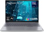 لينوفو لابتوب ثينك بوك 16 G7 للاعمال بشاشة 16 انش FHD+ ومعالج انتل الترا 7 155H 16 نواة (افضل من i7-13705H) وبطاقة رسومات قوس وRAM DDR5 32GB وSSD PCIe 1TB وواي فاي 6E وكيبورد باضاءة خلفية وويندوز 11