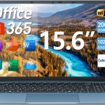 لابتوب ناكلود بذاكرة RAM 20GB و128GB EMMC+1024GB SSD قابل للتوسيع 4TB، 15.6 انش، واي فاي 6، سيليرون N5095 رباعي النواة، زاوية مفتوحة 180 درجة، 11 هوم، USB 3.2، HDMI، نوع C، 7000mAh (رمادي)