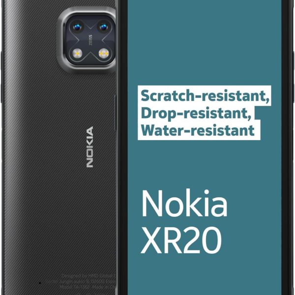 نوكيا XR20 5G 128GB + 6GB RAM - هاتف ذكي اندرويد مفتوح من المصنع بدون شريحة اتصال (جرانيت)، رمادي