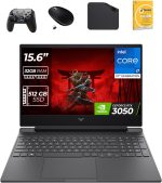 HP لابتوب العاب فيكتوس بشاشة 15.6 انش ومعالج انتل i7-13700H الجيل 13 وبطاقة رسومات RTX3050 6GB وذاكرة RAM DDR4 32GB وSSD 512GB وويندوز 11 برو (يتضمن وحدة تحكم العاب الموجة الاولى + ماوس + مضاد