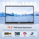 ⁦AOC لابتوب 16GB RAM 512GB SSD بشاشة FHD 15.6 انش (حتى 3.6GHz) ويندوز 11، خفيف ورفيع، هيكل معدني، كاميرا ويب، نوع C، USB3.2⁩ - الصورة ⁦5⁩