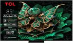 TCL تلفزيون ذكي 85 بوصة 4K QLED، تلفزيون جوجل، HDR 3000 وحدة مضيئة في البيكسل، لوحة كريستال جلو اتش في ايه، 144 هرتز، تقنية كوانتوم دوت، معالج ايه اي بي كيو برو، صوت محسن اي ماكس، تصميم نحيف 85C7K