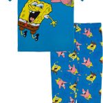 نيكيلوديون طقم بيجامة قطن للبالغين من الجنسين مكون من قطعتين (عبوة من قطعتين)