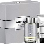 مونت بلانك مجموعة مونت بلانك اكسبلورر بلاتينيوم للرجال او دي بارفان 100 مل + او دي بارفان 7.5 مل + جل استحمام شامل 100 مل (عبوة جديدة) شفاف/مزيج