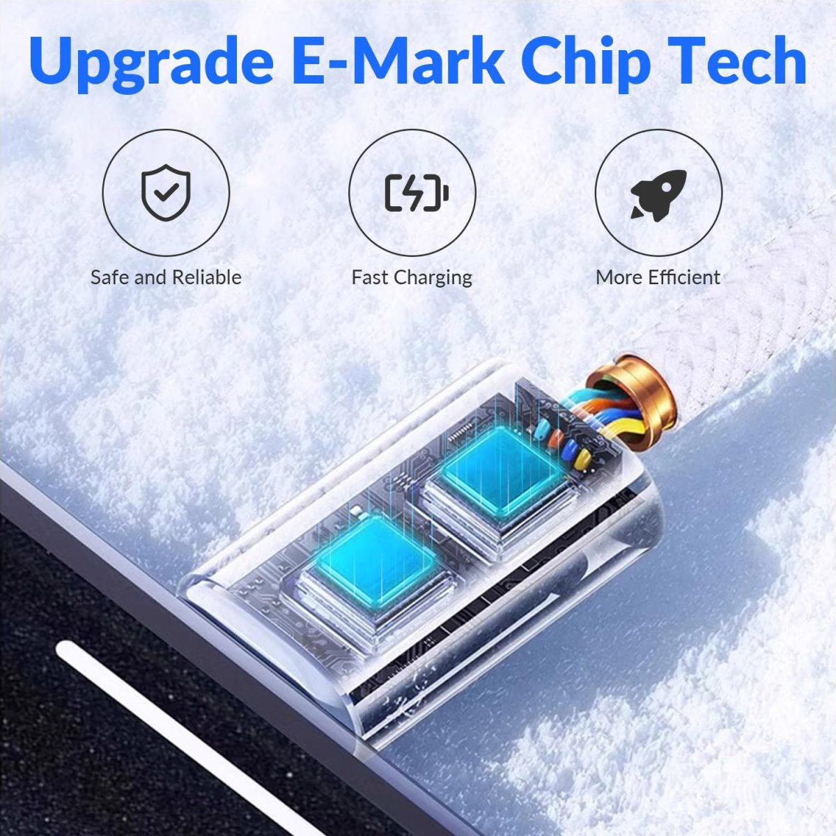 ⁦ون تو فور كيبل USB C الى USB C مضفر 60 واط، سلك شحن اسرع لتوصيل الطاقة، متوافق مع ايفون 15/15 برو/15 بلس/15 برو ماكس، ايباد ميني/برو، ماك بوك برو/اير، ابيض⁩ - الصورة ⁦4⁩