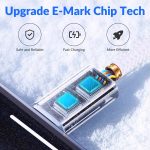 ⁦ون تو فور كيبل USB C الى USB C مضفر 60 واط، سلك شحن اسرع لتوصيل الطاقة، متوافق مع ايفون 15/15 برو/15 بلس/15 برو ماكس، ايباد ميني/برو، ماك بوك برو/اير، ابيض⁩ - الصورة ⁦4⁩