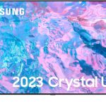 سامسونج تلفزيون ذكي CU7100 UHD HDR 65 بوصة (2023) - معالج كريستال 4 كيه، صوت تكيفي، بوركولور، موزع تلفزيون العاب مدمج، بث التلفزيون الذكي وتطبيقات مكالمات الفيديو ومحسن تباين الصور