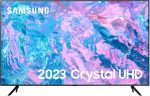 سامسونج تلفزيون ذكي CU7100 UHD HDR 65 بوصة (2023) - معالج كريستال 4 كيه، صوت تكيفي، بوركولور، موزع تلفزيون العاب مدمج، بث التلفزيون الذكي وتطبيقات مكالمات الفيديو ومحسن تباين الصور
