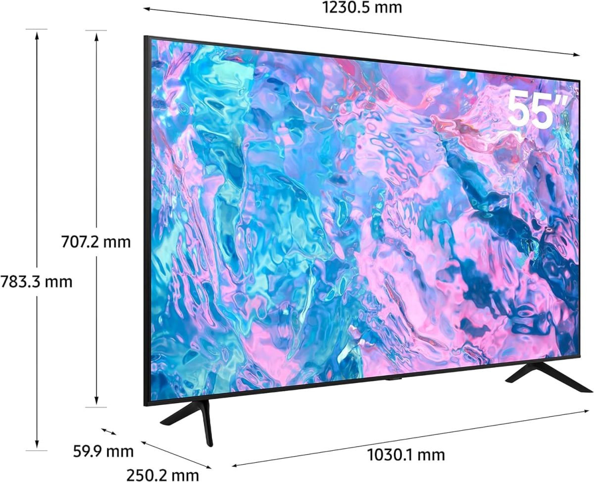 ⁦سامسونج تلفزيون ذكي، CU7000، 55 بوصة، 2023، UA55CU7000 - اصدار عالمي⁩ - الصورة ⁦2⁩