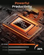 ⁦لابتوب العاب AMD رايزن 7 5700U (8C/16T، حتى 4.3GHz)، ذاكرة RAM 16GB، ذاكرة مستديمة SSD 512GB، ويندوز 11، رسومات راديون RX فيجا 8، شاشة 16 انش⁩ - الصورة ⁦9⁩