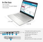 ⁦HP احدث لابتوب 14 انش HD للاعمال رباعي النواة i5-1135G7 (حتى 4.2GHz افضل من i7-1060G7) وRAM 16GB وSSD PCIe 1TB وبطاقة عرض مرئي ايرس Xe وكاميرا ويب وواي فاي وبلوتوث وويندوز 11 هوم مع ملحقات جي ام⁩ - الصورة ⁦6⁩