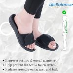 ⁦Lifebalance Plantar Fasciitis Feet Arch Support Slippers for Men | Reduce Foot & Heel Pain and Improve Posture | Mens Slippers⁩ - الصورة ⁦4⁩