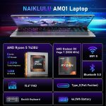 ⁦لابتوب العاب 15.6 انش من نايكلولو، ذاكرة RAM 32GB وSSD 1TB، معالج AMD رايزن 5 7430U 6C/12T (حتى 4.3Ghz)، بطاقة رسومات AMD راديون، شاشة 15.6 انش FHD 1920×1080، واي فاي 5، بلوتوث 5.0، كيبورد باضاءة⁩ - الصورة ⁦2⁩
