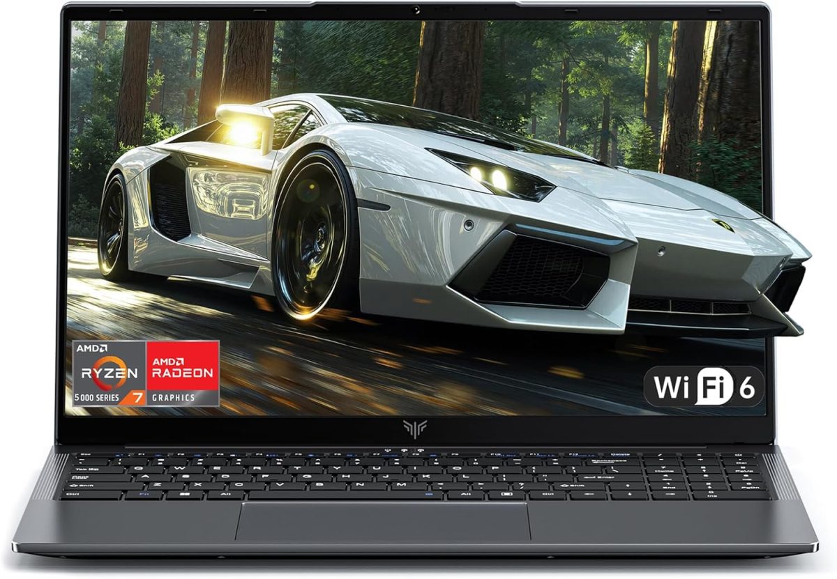 لابتوب كايجر 2025 بمعالج AMD رايزن 7 6800H (8C/16T، حتى 4.7GHz)، 16GB DDR5 512GB NVMe SSD، شاشة 16 انش FHD، واي فاي 6، كيبورد باضاءة خلفية