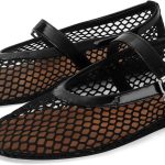 حذاء باليه مسطح شبكي للنساء من ميسيفا، حذاء باليرينا مسطح بابزيم وحزام ماري جين، حذاء كاجوال للارتداء اليومي