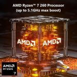 ⁦ايسر لابتوب العاب نيترو في 16S بالذكاء الاصطناعي | معالج AMD رايزن 7 260 | وحدة معالجة الرسومات الجرافيكية انفيديا جيفورس RTX 5060 (572 AI Tops) | شاشة 16 انش WUXGA IPS 180Hz | 32GB DDR5 | 1TB جيل 4⁩ - الصورة ⁦2⁩