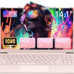 لابتوب اوسدا سيليرون N5095 14 انش (حتى 2.9 جيجاهرتز) 8GB DDR4 256GB SSD، لابتوب رخيص، HDMI، USBx2، Micro SD، ذاكرة قابلة للتوسيع حتى 2 تيرابايت، نوت بوك للطلاب والمكتب، زهري