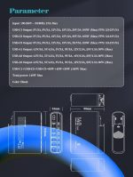 ⁦تايمريال محطة شحن سريع للسفر 140 واط جان 3 نوع C و3 USB، قابس قابل للفصل للسفر الدولي الولايات المتحدة/المملكة المتحدة/الاتحاد الأوروبي، شحن للابتوب والتابلت والهاتف الذكي، شاشة LED، كابل تمديد 1.5⁩ - الصورة ⁦9⁩