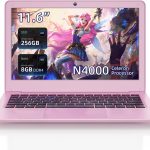 لابتوب جيه شيكس 2025 بشاشة 11.6 انش ونظام ويندوز 11.6 انش ومعالج سيليرون N4000 وذاكرة RAM 8GB وذاكرة تخزين 256GB وشاشة HD مقاس 11.6 انش وويندوز 11 للترفيه والاستخدام الطلابي