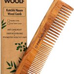مشط من خشب النيم العضوي من بينك وولف (طويل) | للنساء والرجال | طبيعي وصديق للبيئة | مشط تصفيف عريض لجميع أنواع الشعر | صنع في الهند