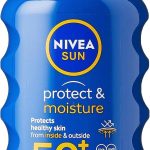 NIVEA SUN Protect & Moisture Sun Spray SPF 50+ (200ml) Moisturising Suncream Spray with SPF 50+ Advanced Sunscreen Providing Immediate Effective UVA + UVB Protection