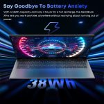 ⁦تشو وي لابتوب جيمي بوك بلس 15.6 انش، 512GB SSD 16GB LPDDR5، انتل N100 (حتى 3.4GHz، TDP 15W)، ويندوز 11، 1TB SSD اكسبند، IPS FHD 1920×1080، HDMI، واي فاي 6، بلوتوث 5.2، USB 3.0، كاميرا ويب⁩ - الصورة ⁦7⁩
