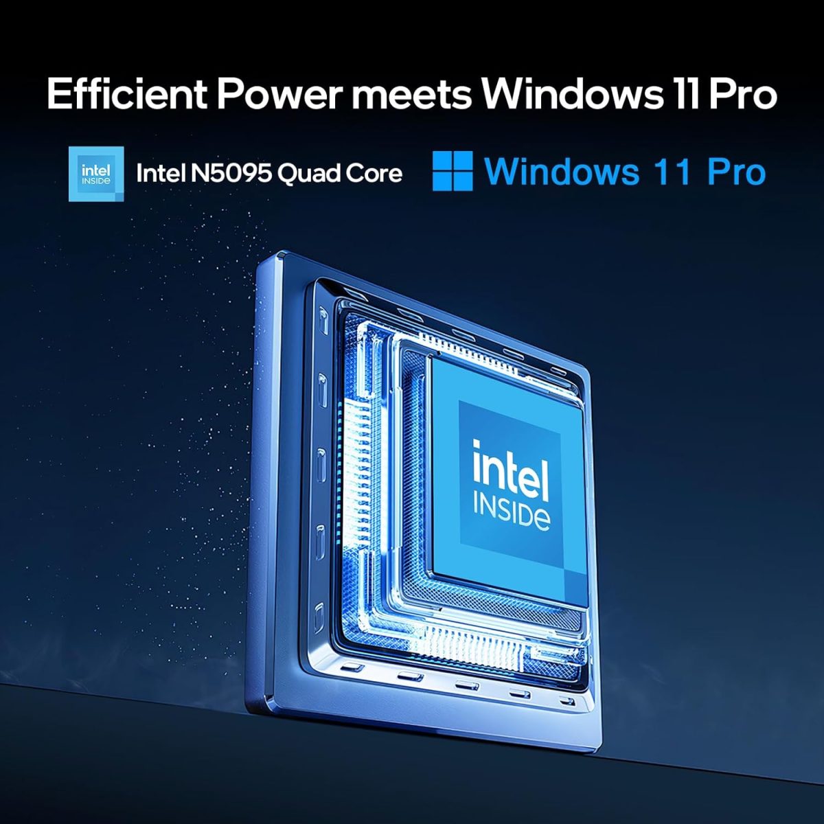 ⁦UOWAMOU 14" Laptop Windows 11 Pro - Intel N5095 Quad-Core, 8GB RAM 128GB SSD, WiFi 5/Bluetooth 5.0, Webcam Privacy Cover, Preloaded Office 2024 - Ultra-Portable⁩ - الصورة ⁦2⁩