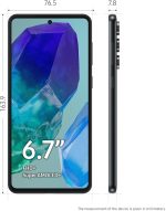 ⁦سامسونج جوال جالكسي M55 ثنائي شرائح الاتصال بذاكرة روم 256GB وذاكرة RAM 8GB (جي اس ام فقط | بدون سي دي ام ايه) هاتف ذكي 5G مفتوح من المصنع (ازرق داكن) - اصدار عالمي⁩ - الصورة ⁦2⁩