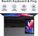 ⁦ايركسوان لابتوب بشاشة مزدوجة 15.6 انش + شاشة لمس 7 انش وذاكرة RAM 16GB وSSD 512GB ومعالج انتل N100 الجيل 12 (حتى 3.4GHz) وويندوز 11 وكيبورد باضاءة خلفية وبصمة اصبع⁩ - الصورة ⁦6⁩