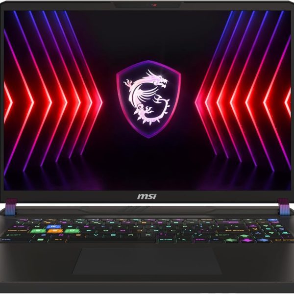 MSI لابتوب العاب فيكتور 17 HX A14VHG، شاشة 17 انش QHD+ 240Hz، انتل كور i9-14900HX، ذاكرة RAM 32GB، SSD 1TB، انفيديا RTX 4080، GDDR6 12GB، ويندوز 11، رمادي كوزموس - [9S7-17S162-611]