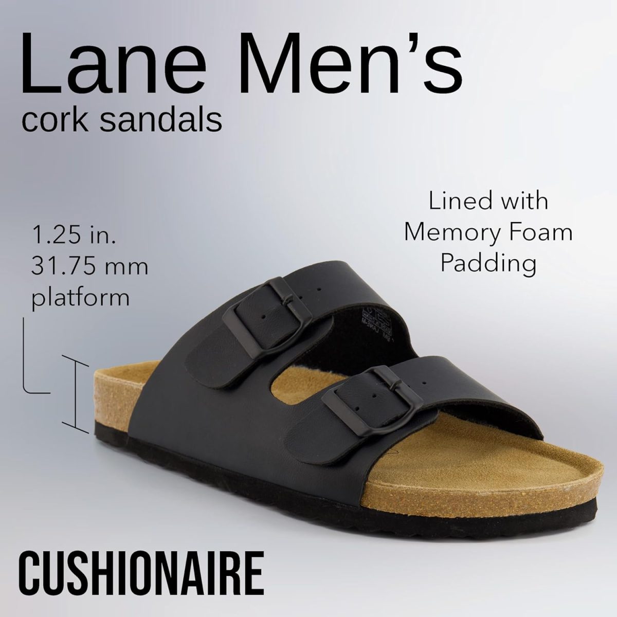 ⁦CUSHIONAIRE Lane-m mens Slide Sandal⁩ - الصورة ⁦2⁩